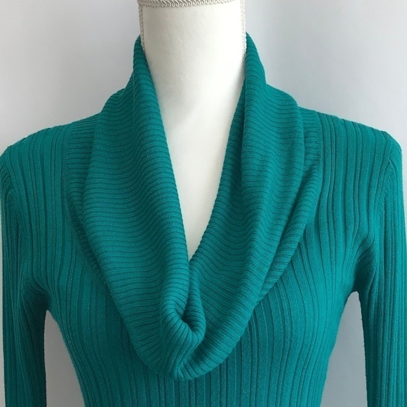 Catch My I Turquoise Cowl Neck Top - Picture 3 of 6